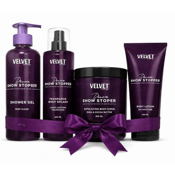Velvet Show Stopper Luxury Body Care Gift Box Set - 4 in 1