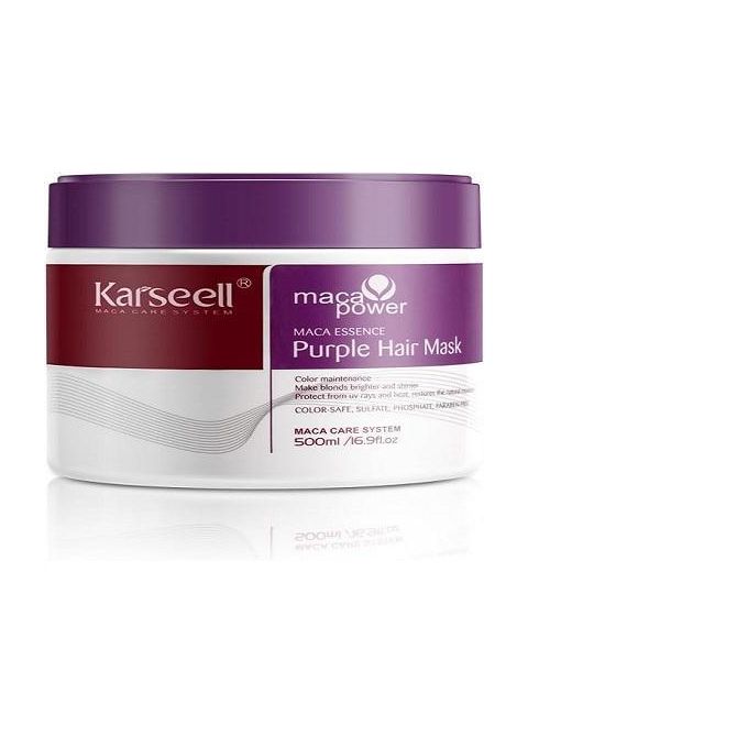 Karseell Maca Essence Purple Hair Mask 500ml for blonde and gray hair