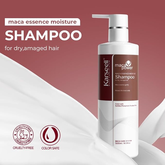 Karseell Maca Essence Moisturizing Shampoo 500ml for dry, damaged hair