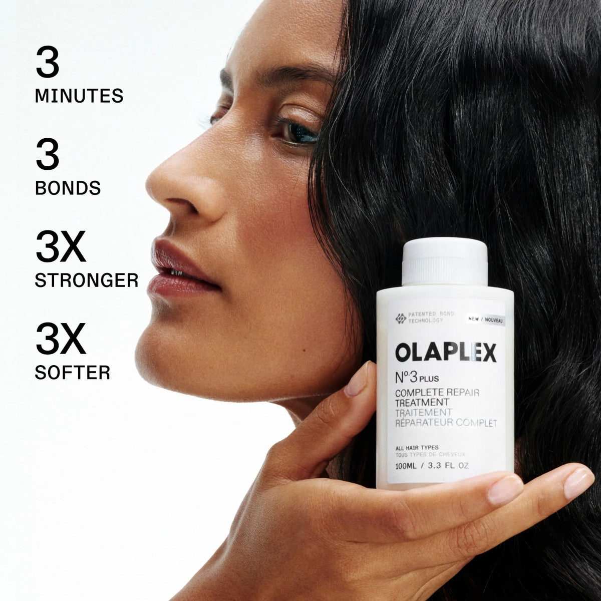 Olaplex No.3 Plus bottle and packaging