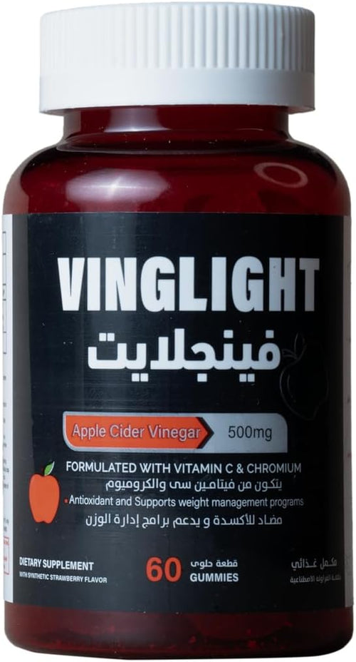 Apple cider vinegar gummies with vitamin C and chromium, 60 pieces