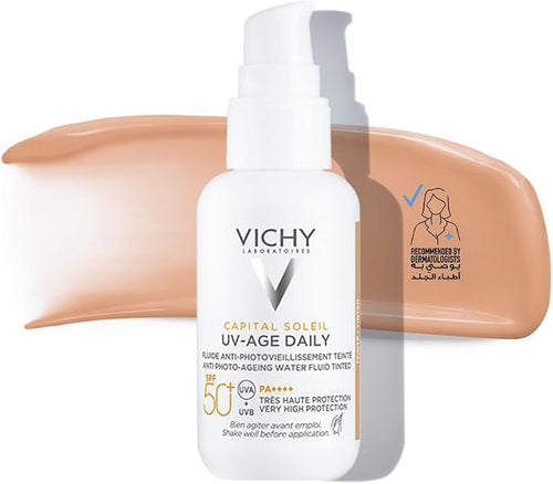 Vichy Capital Soleil UV-Age Daily Tinted Water Fluid SPF50+ 40ml tinted sunscreen