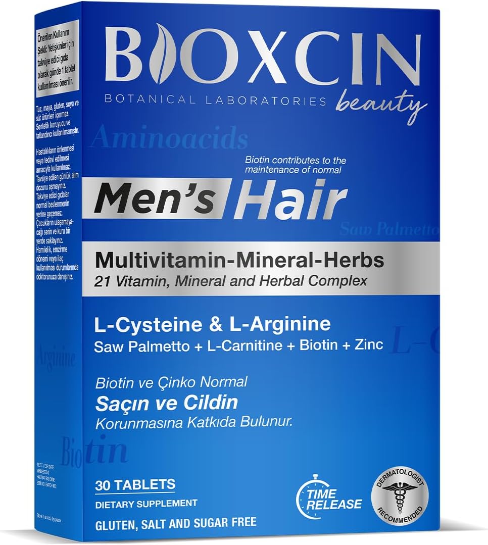 Bioxcin Men's Hair Supplement 30 vegan tablets