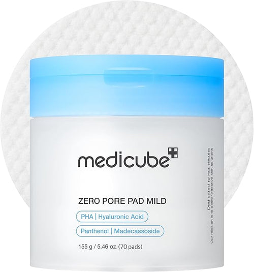 Medicube Zero Pore Pad Mild 70 pads for gentle PHA exfoliation