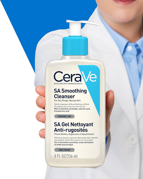 CeraVe SA Smoothing Cleanser 236ml with salicylic acid for rough, bumpy skin