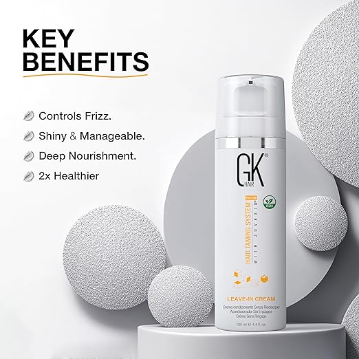 GKhair Leave-In Cream for frizz control and heat protection