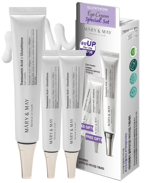 MARY & MAY Tranexamic Acid + Glutathione Eye Cream to brighten dark circles