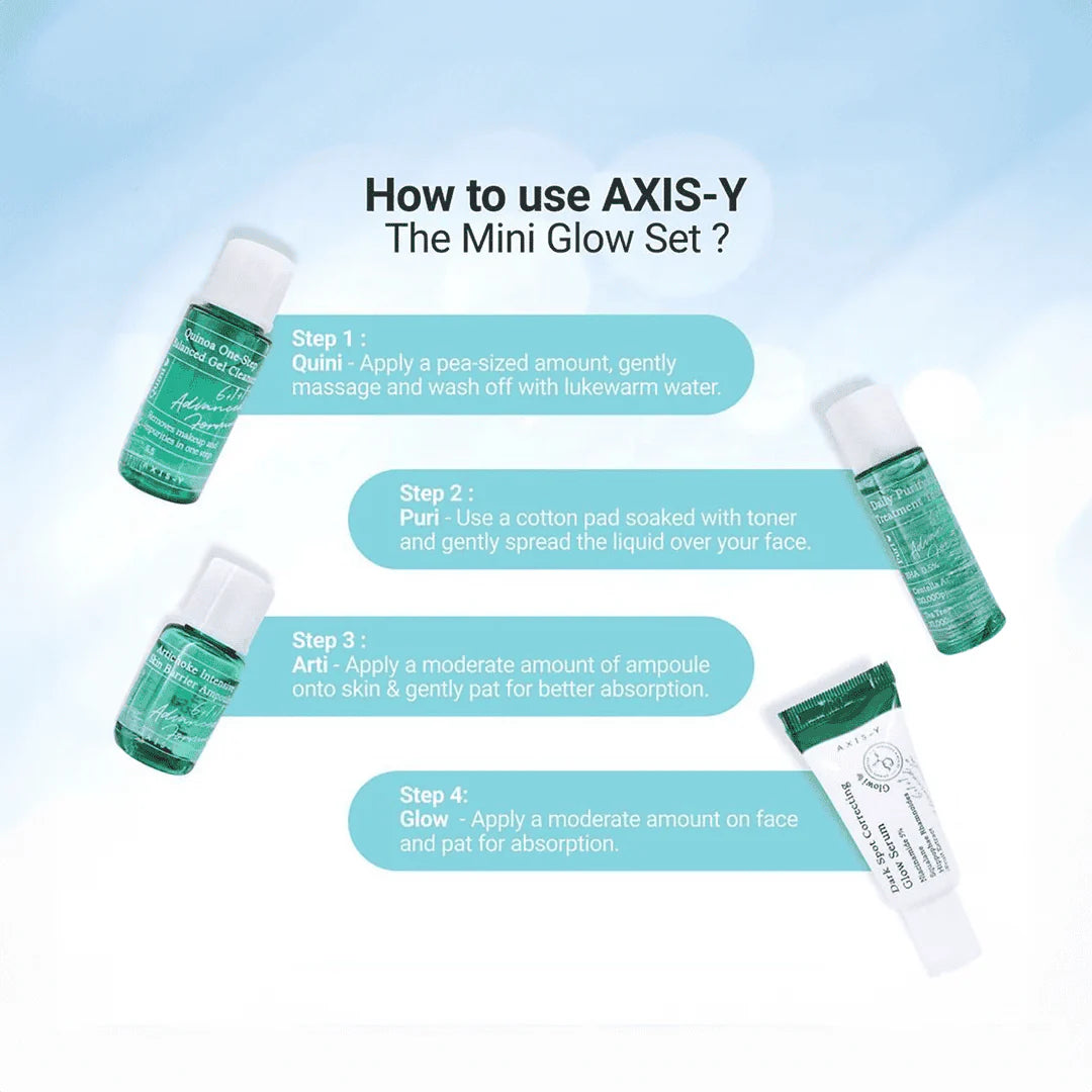 AXIS-Y The Mini Glow Set – four skincare minis gift set