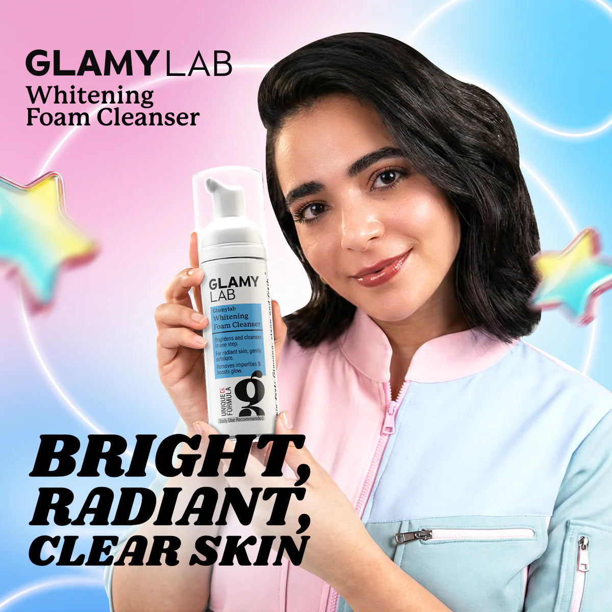 Glamy Lab Whitening Foam Cleanser tube
