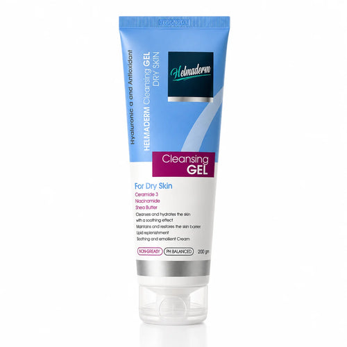 Helmaderm Cleansing Gel for Dry Skin 200ml with hyaluronic acid and ceramide