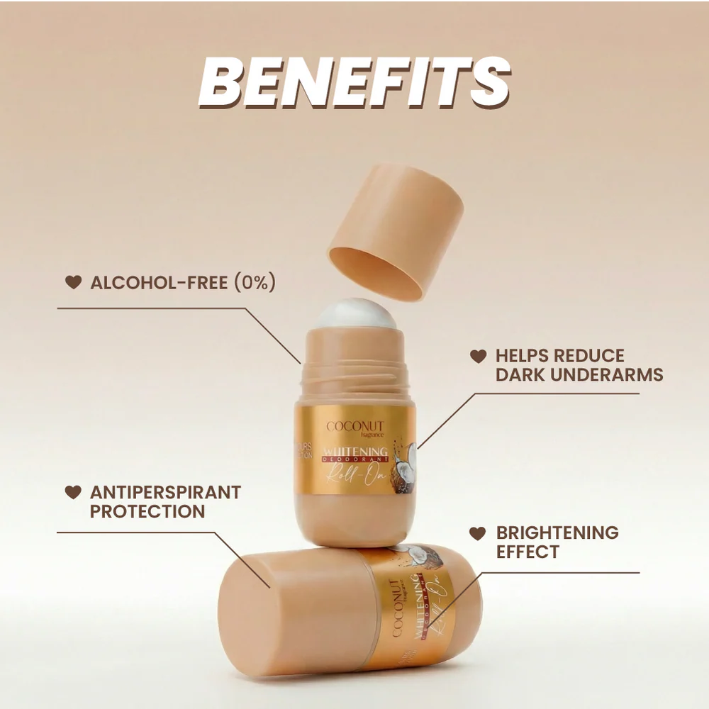 Mood Coconut Whitening Roll-On pack of 2 benefits
