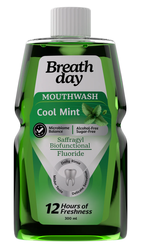 Breath Day Cool Mint Mouthwash 300ml alcohol-free for fresh breath