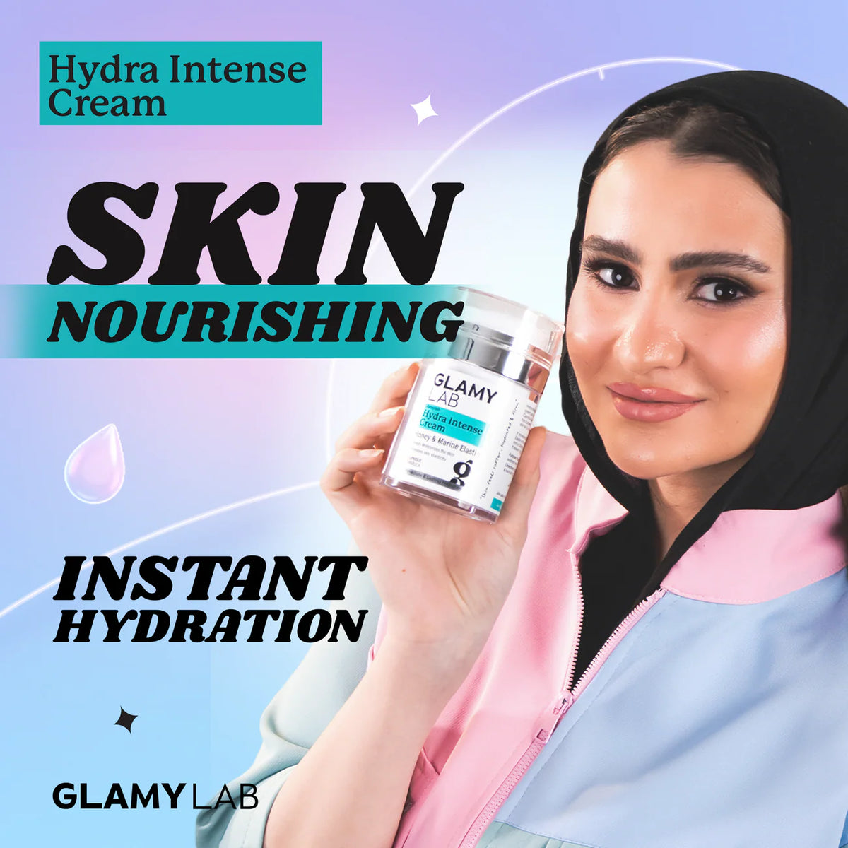 Glamy Lab Hydra Intense Cream 100g airless packaging and benefits