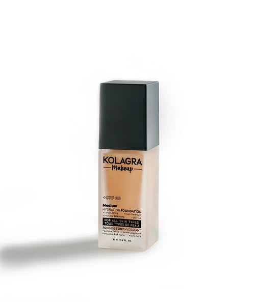 Kolagra Foundation SPF30+ Medium shade for even, moisturized skin