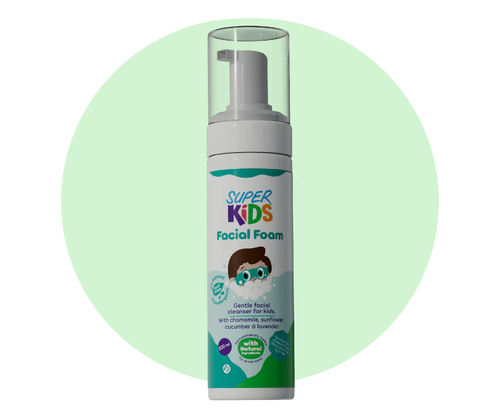 Superkids Facial Foam Cleanser 200ml for gentle kids' face washing
