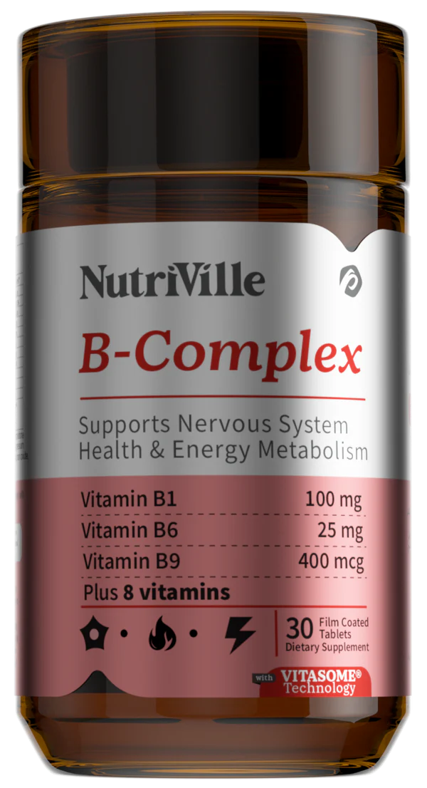 Nutriville B Complex tablets for energy and wellness