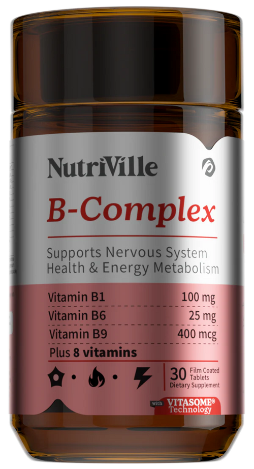 Nutriville B Complex tablets for energy and wellness