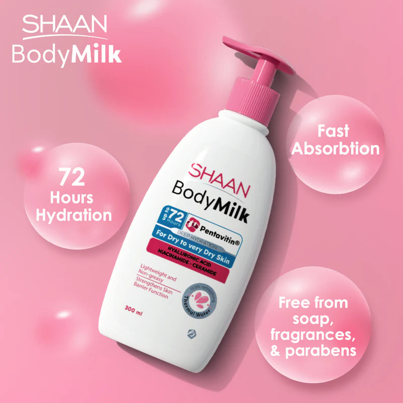 SHAAN Body Milk 300ml lotion texture