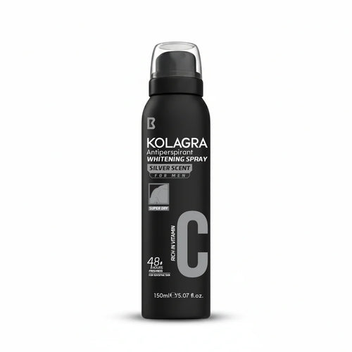 Kolagra Whitening Antiperspirant Spray for Men 150ml with 48-hour protection