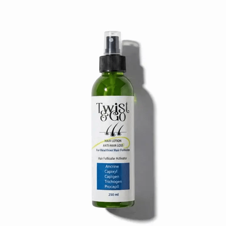 Twist & Go Anti-Hair Loss Lotion bottle and directions