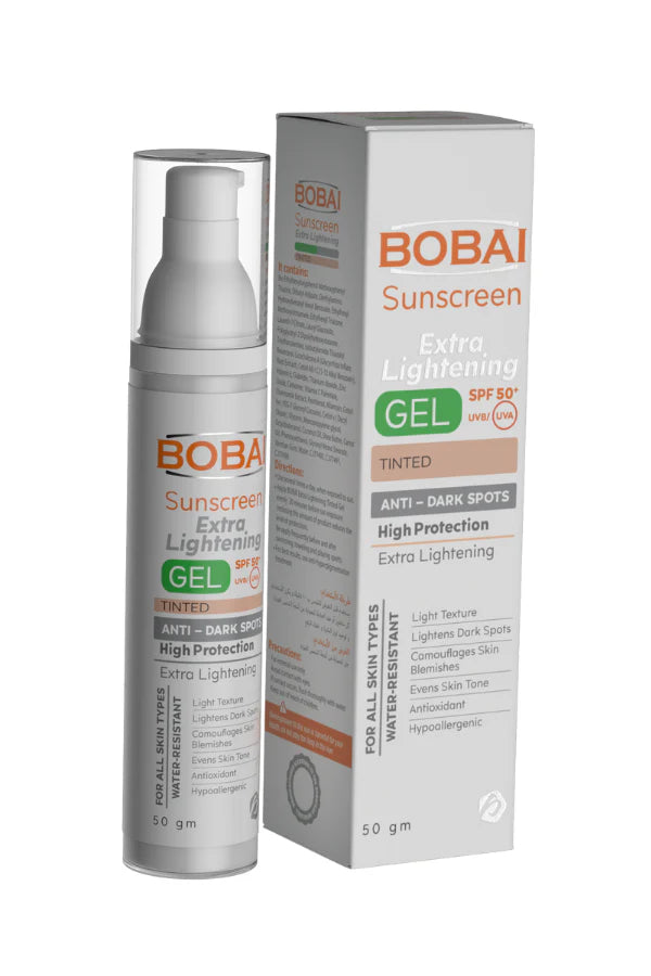Bobai Tinted Extra Lightening Sunscreen Gel SPF 50 for even skin tone