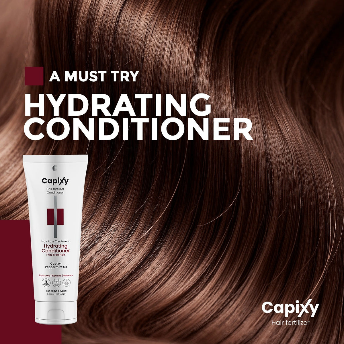 Capixy Hair Hydrating Conditioner benefits for smooth, frizz-free hair