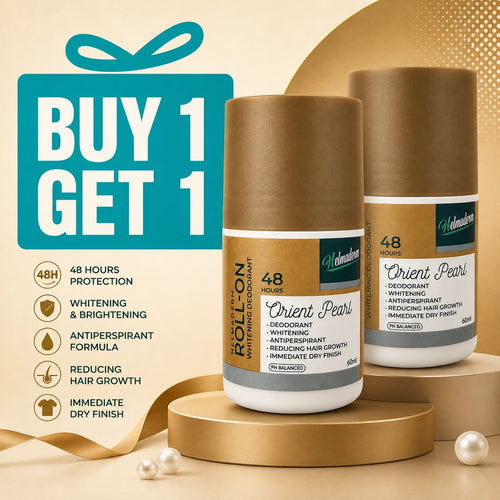 Helmaderm Whitening Roll-On Deodorant Orient Pearl 60ml pack of 2 for 48-hour freshness