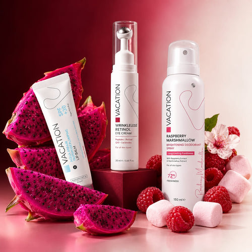 Vacation Eye Contour Cream, Aqua Repair Lip Balm and Deodorant Spray bundle