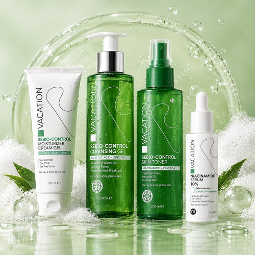 Vacation Sebio-Control bundle for oily, acne-prone skin