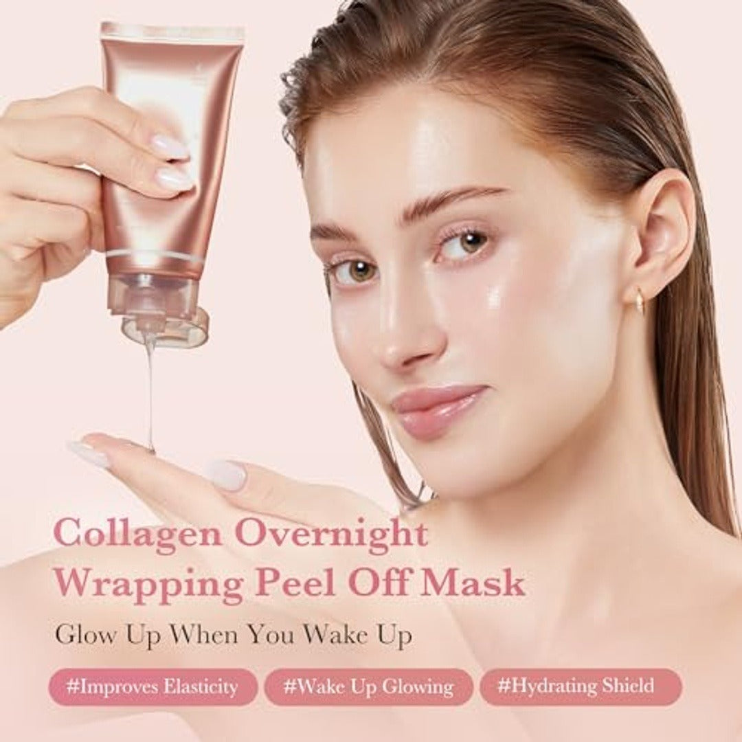 Medicube Collagen Wrapping Mask texture and peel-off film
