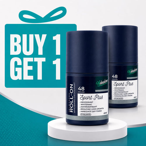 Helmaderm Whitening Roll-On Deodorant Sport Plus 60ml pack of 2 for 48-hour freshness