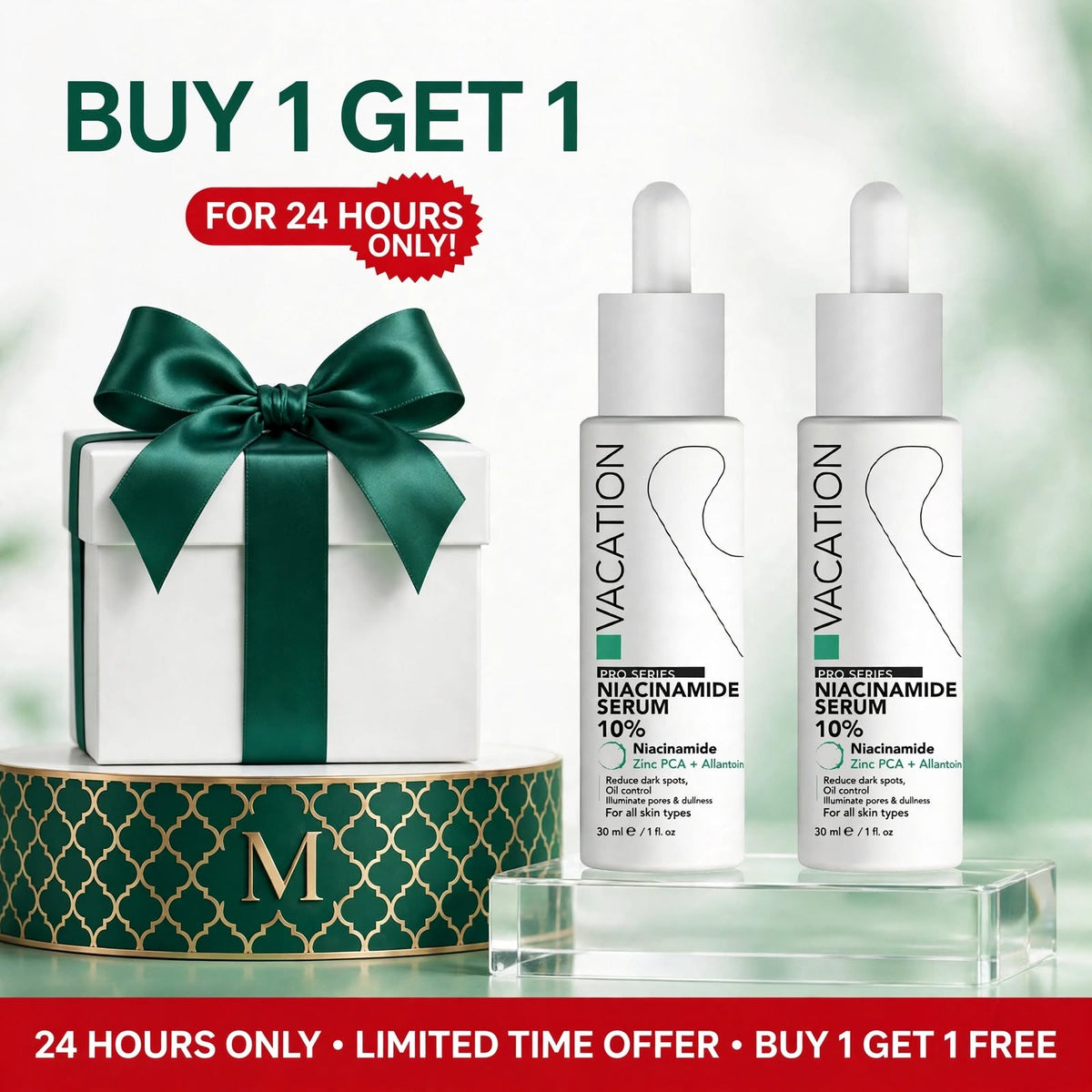 Vacation Sebio-Control Niacinamide 10% + Zinc PCA Serum 30ml 1+1