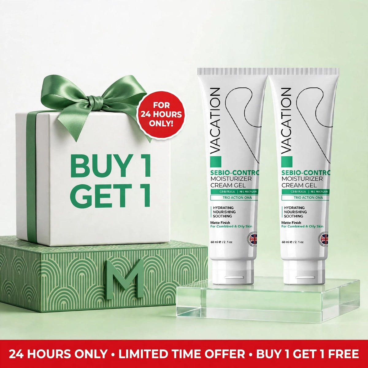 Vacation Sebio-Control Moisturizer Cream Gel 1+1