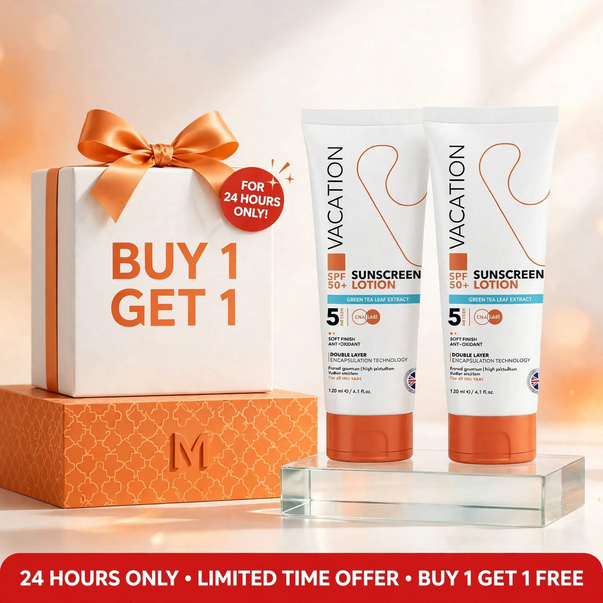 Vacation Sunscreen Lotion SPF 50+ 120ml 1+1
