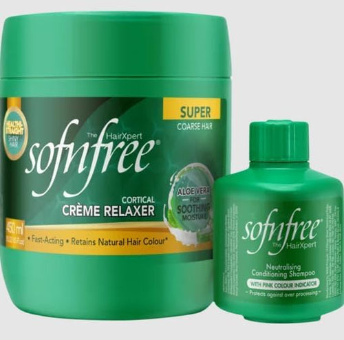 Sof N' Free Super Cortical Creme Relaxer + Shampoo 450ml set