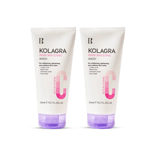 Kolagra Bikini Whitening Wash 200ml pack of 2 for sensitive areas