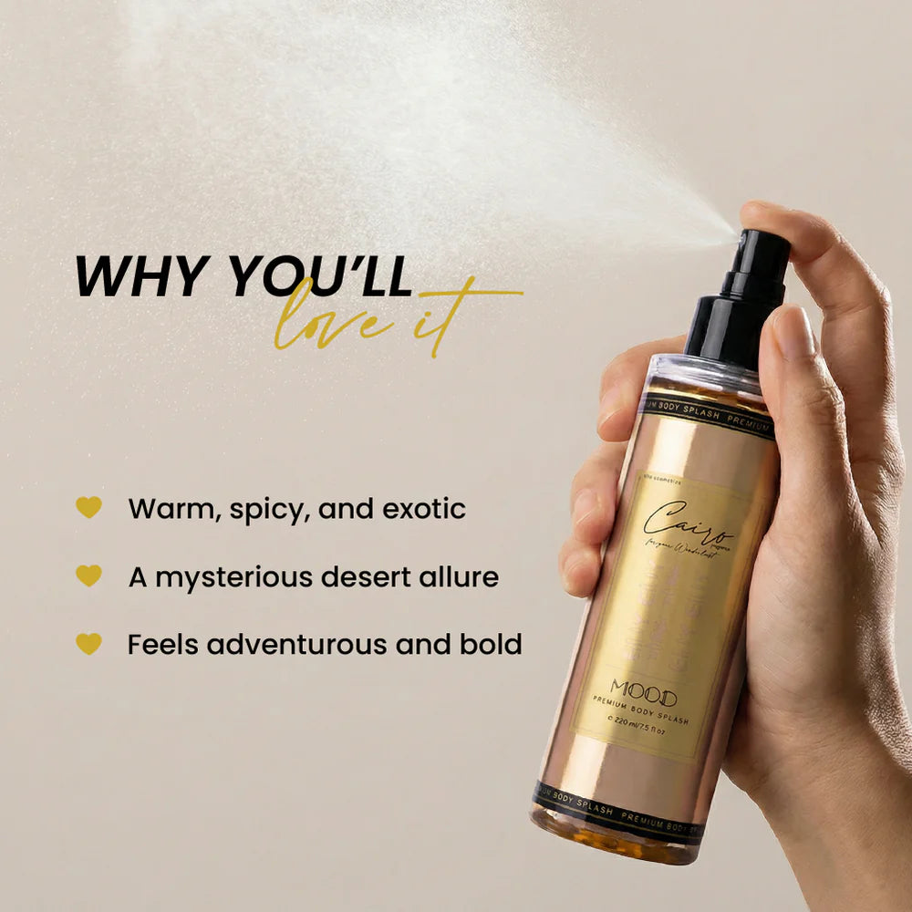 عبوة معطر الجسم مود كايرو 220 مل وتفاصيل الرائحة