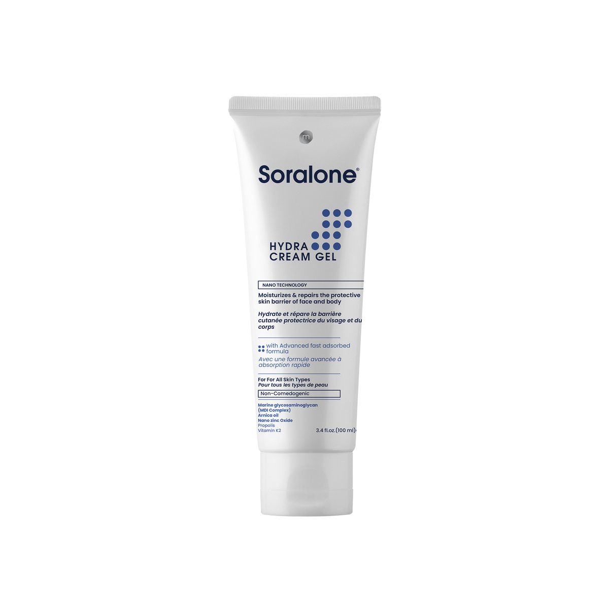 Soralone Hydra Cream Gel 100ml with hyaluronic acid and ceramides