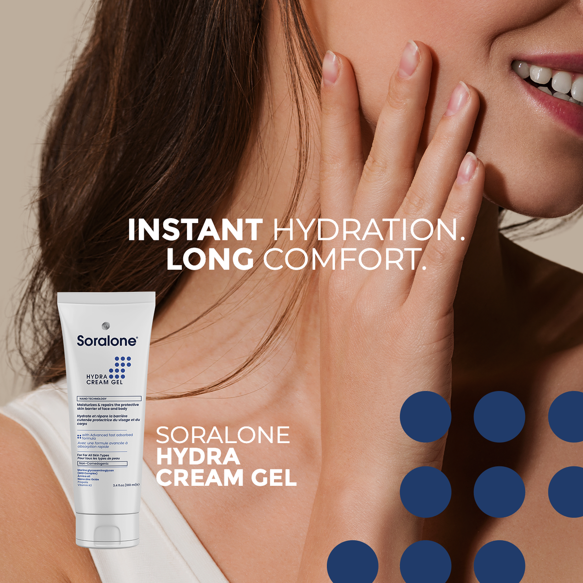 Soralone Hydra Cream Gel 100ml lightweight cream gel texture