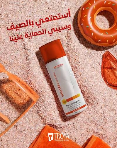 Troya Shelter Sunscreen Aqua Fluid SPF 50+ for face and body