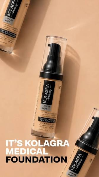 Kolagra Foundation SPF 30+ Light shade swatch