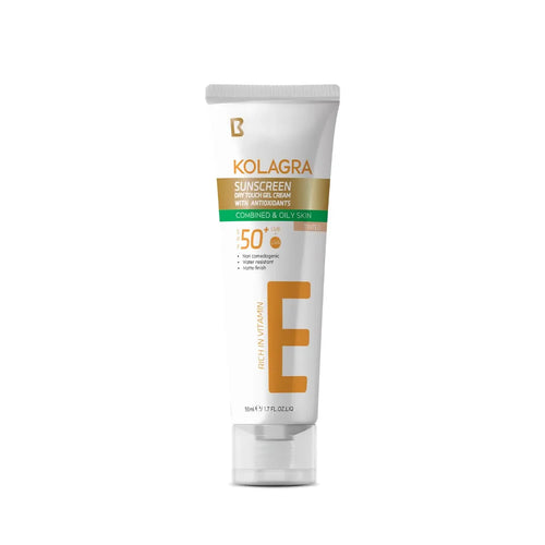 Kolagra Tinted Sunscreen Gel Cream SPF 50+ for oily and acne-prone skin
