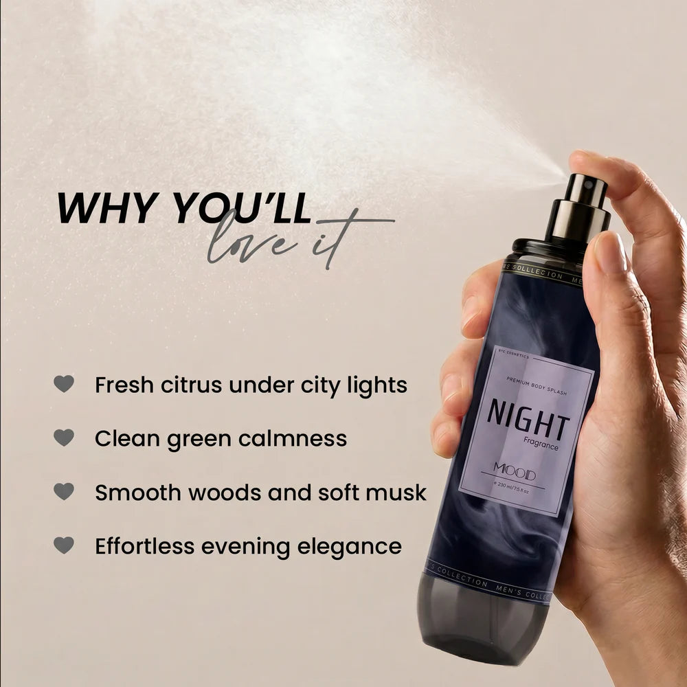 Mood Night Body Splash scent details and benefits