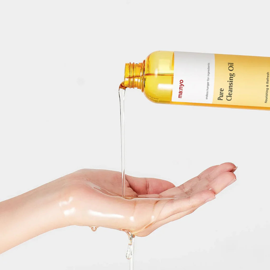 MA:NYO Pure Cleansing Oil bottle and texture