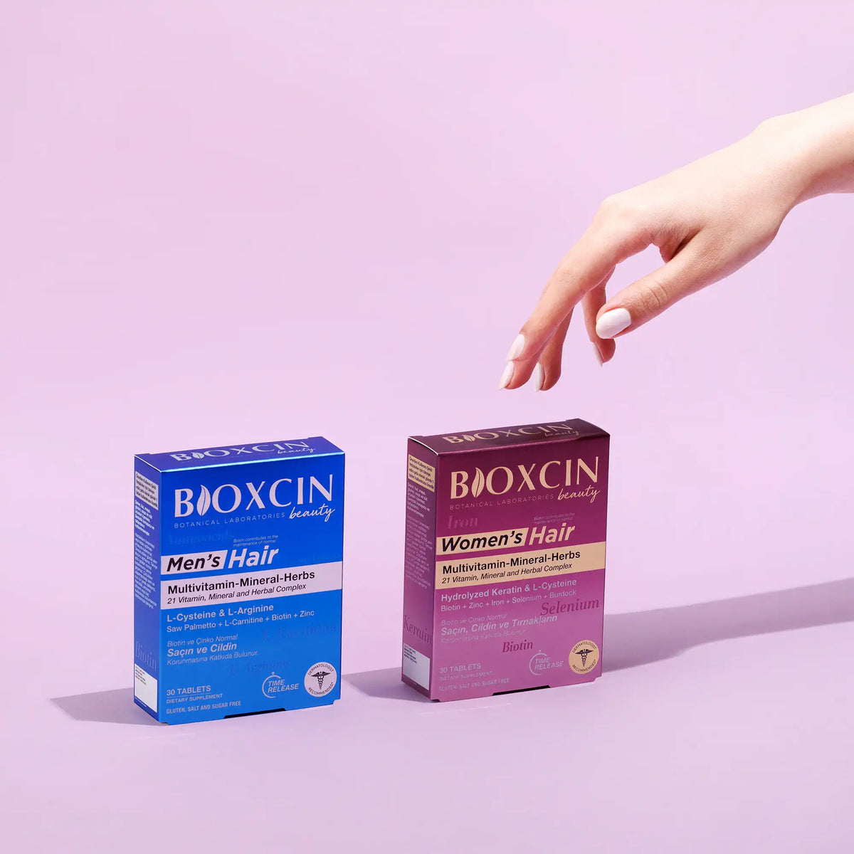 Bioxcin hair care supplement range information