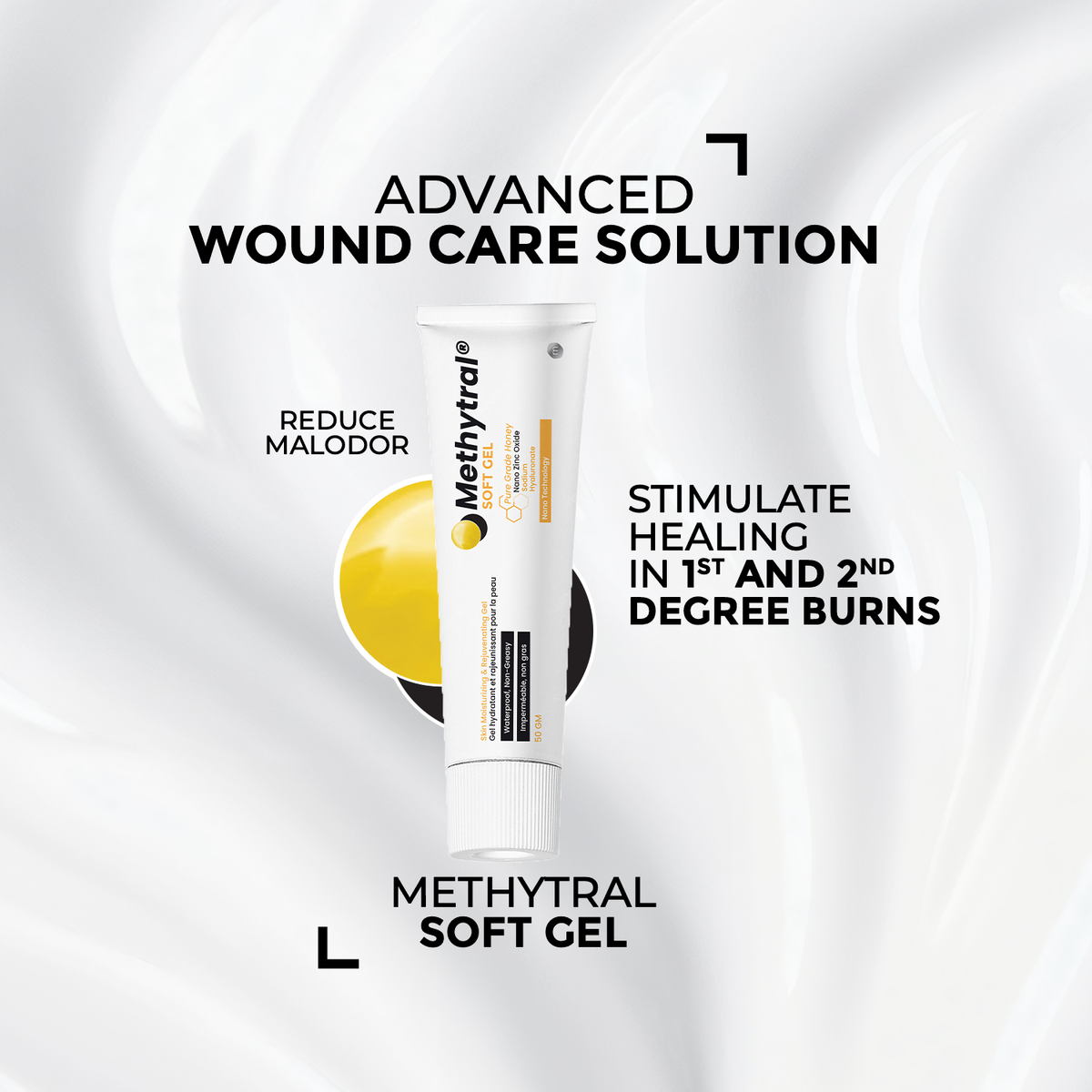 Methytral Soft Gel benefits for burn and wound healing