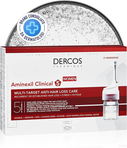 Vichy Dercos Aminexil Clinical 5 for Women hair treatment ampoules