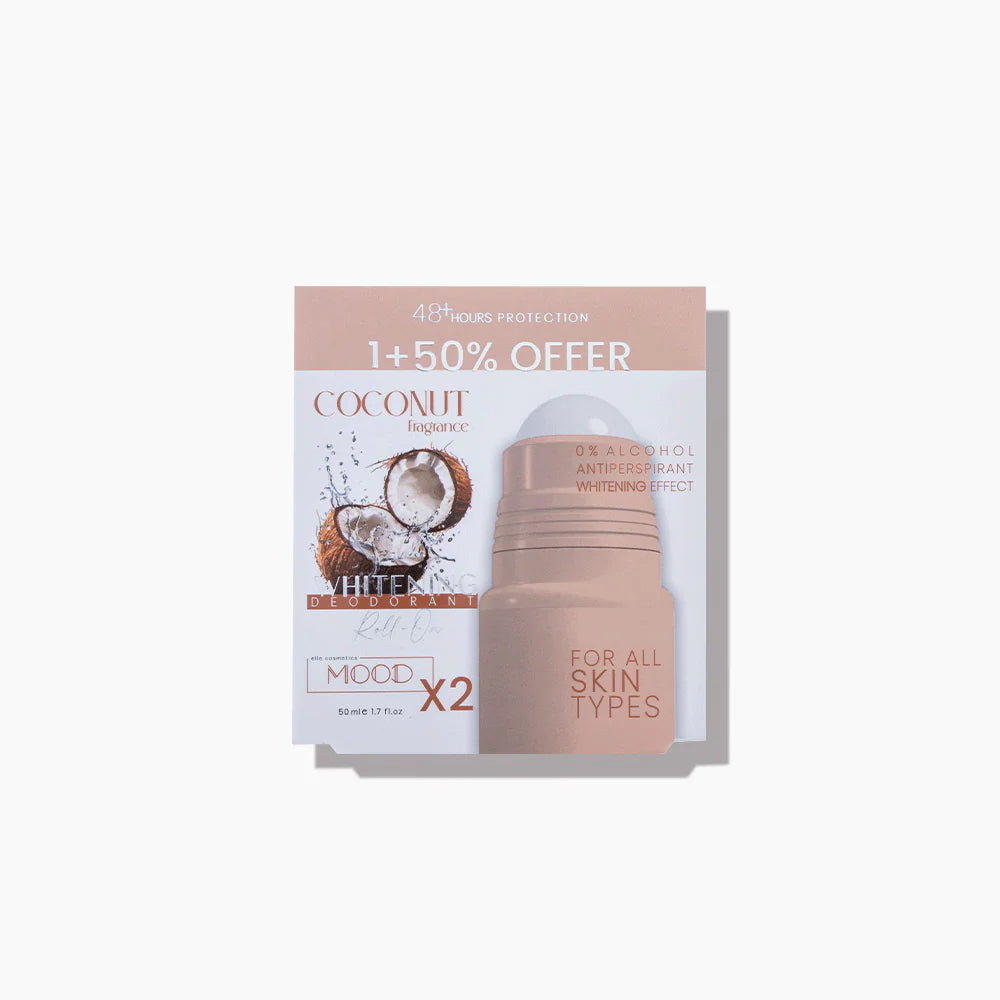 Mood Coconut Whitening Deodorant Roll-On 50ml pack of 2
