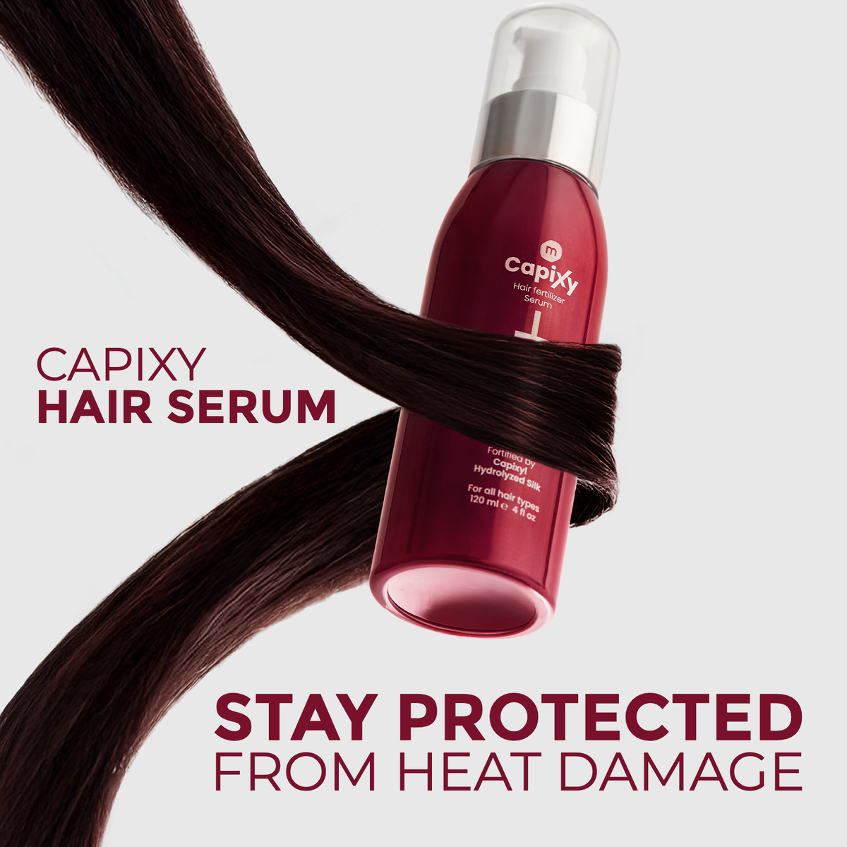 Capixy Hair Serum benefits for split ends and heat protection