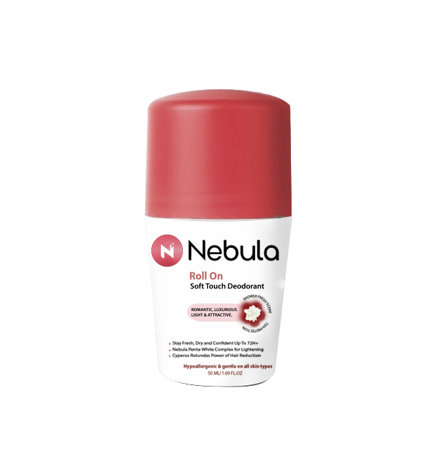 Nebula Soft Touch Flowery Roll-On 24H+ for long-lasting freshness